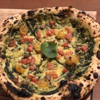 Pizza With pesto at Plant Base in Lisbon
