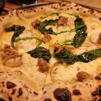 Paprika cream based Pizza at Plant Base in Lisbon