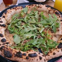 Pizza funghi at Plant Base in Lisbon