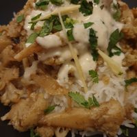 Smoked Cauliflower with Basmati rice at Plant Base in Lisbon
