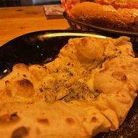 Garlic and cheese bread  at Plant Base in Lisbon