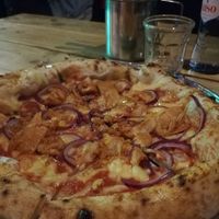 Jackfruit&smoked cheese pizza at Plant Base in Lisbon