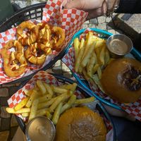 Classic burger at Plant Base in Lisbon