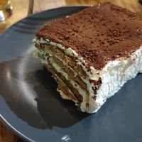 tiramisu, excellent at Plant Base in Lisbon