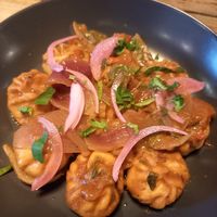 Chilli momos at Plant Base in Lisbon