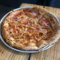 Pizza with jackfruit   at Plant Base in Lisbon