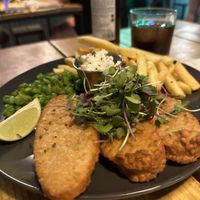 Fish and chips  at Plant Base in Lisbon