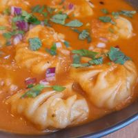 Curry momos at Plant Base in Lisbon