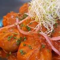 Chili momos at Plant Base in Lisbon