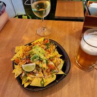 Loaded nachos at Plant Base in Lisbon