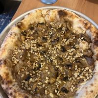 The fungees, mushroom pizza  at Plant Base in Lisbon