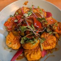 Spicy momos at Plant Base in Lisbon