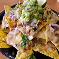 Loaded nachos at Plant Base in Lisbon