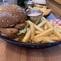 Fish burger   at Plant Base in Lisbon