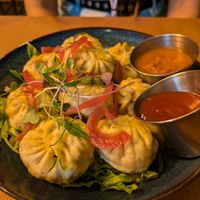 Fried momos at Plant Base in Lisbon