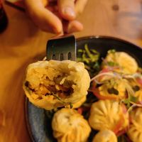 Fried momos at Plant Base in Lisbon