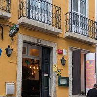 Small sign outside, and up a few steps at Plant Base in Lisbon