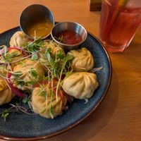 Fried momos at Plant Base in Lisbon