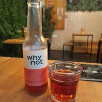 Raspberry Thyle Lemonade , was very good at Plant Base in Lisbon