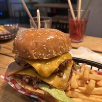 Double burger  at Plant Base in Lisbon