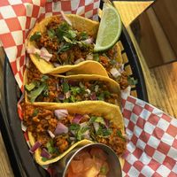 chorizo tacos  at Plant Base in Lisbon