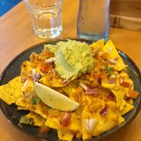Loaded nachos at Plant Base in Lisbon