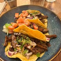 The seitan tacos. Add some hot sauce!  at Plant Base in Lisbon