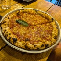 Margherita pizza 🤤 at Plant Base in Lisbon