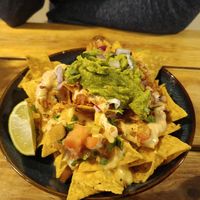 Loaded nachos at Plant Base in Lisbon