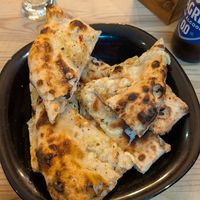 Garlic bread at Plant Base in Lisbon