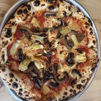 Pizza capricciosa  at Plant Base in Lisbon