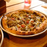 Pesto Pizza at Plant Base in Lisbon