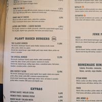 Menu  at Plant Base in Lisbon