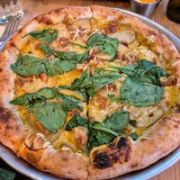 Potato pizza at Plant Base in Lisbon
