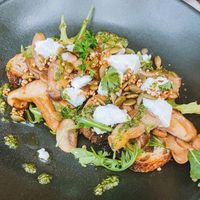 Miso mushrooms on toast & vegan feta 🍄   at Yallah Coffee Kiosk in St Ives