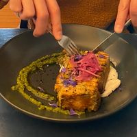 Vegan eggy bread  at Yallah Coffee Kiosk in St Ives