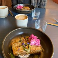 Vegan Eggy Bread  at Yallah Coffee Kiosk in St Ives