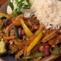 Vegetable stir-fry at The Hamilton Russell Arms in Stockton-on-tees