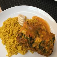 tofu bobotie at Karoo Restaurant in Eastham