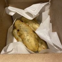 Fried pickles  at The Little Fish and Chip Shop in Brighton