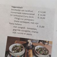 vegan menu at Eetcafé Driewegen in Terneuzen