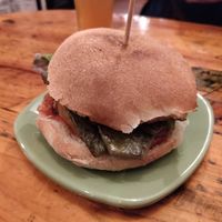 Cactus burger. More of a sandwich but full of flavor at Cat Bar in Barcelona