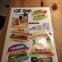 Menu at Cat Bar in Barcelona