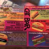 Menu   at Cat Bar in Barcelona