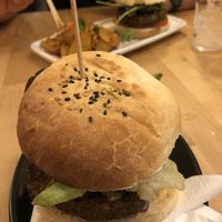 BLACK CatBar burger  at Cat Bar in Barcelona