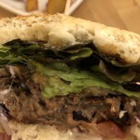 BLACK CatBar burger  at Cat Bar in Barcelona