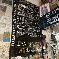 Beer list   at Cat Bar in Barcelona