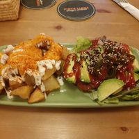 Cactus and Patatas braves at Cat Bar in Barcelona