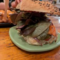 Cactus burger at Cat Bar in Barcelona