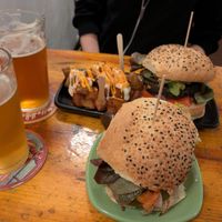 Beer and burgers at Cat Bar in Barcelona